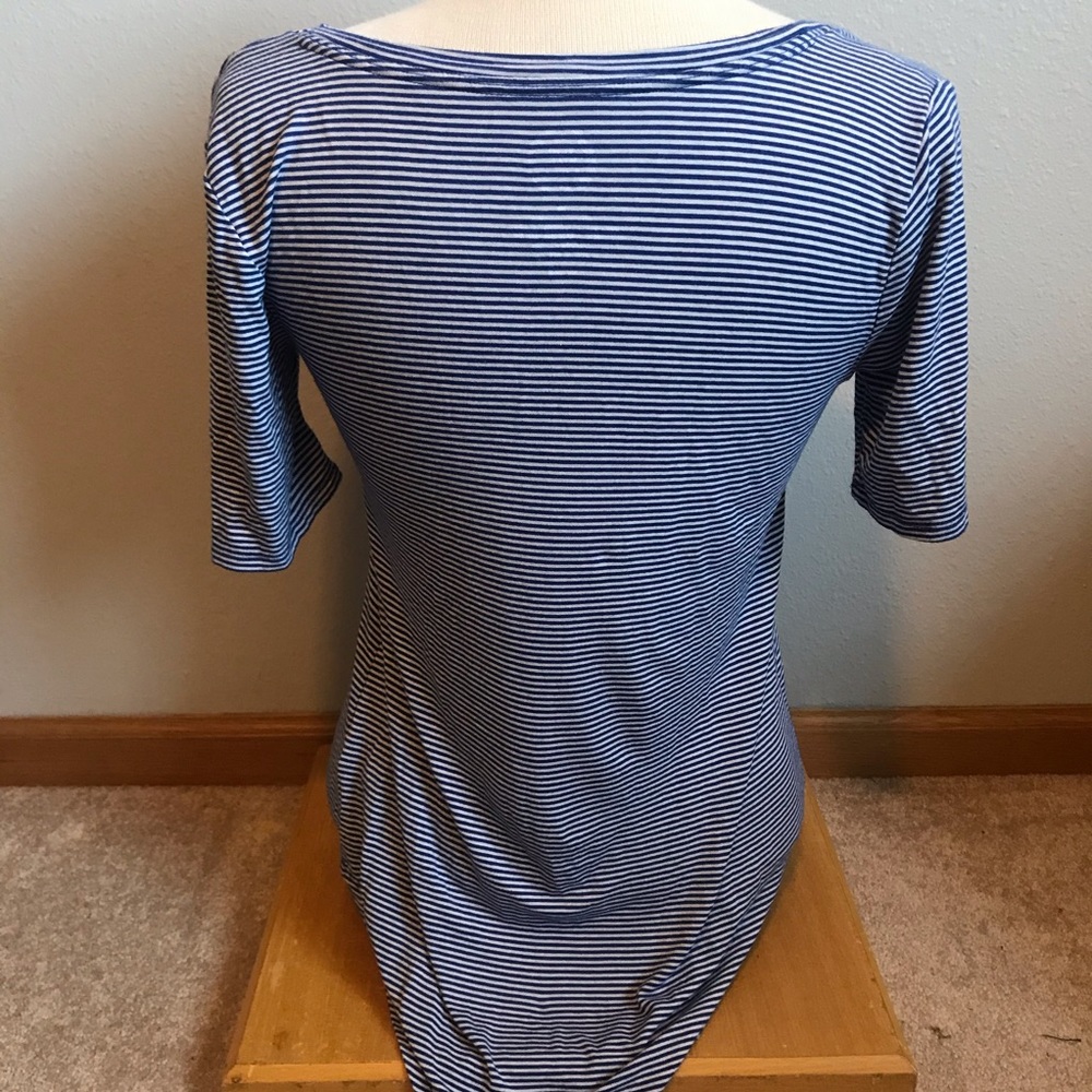 Soft Blue stripe stretchy everyday 24/7 tee - Picture 5 of 6